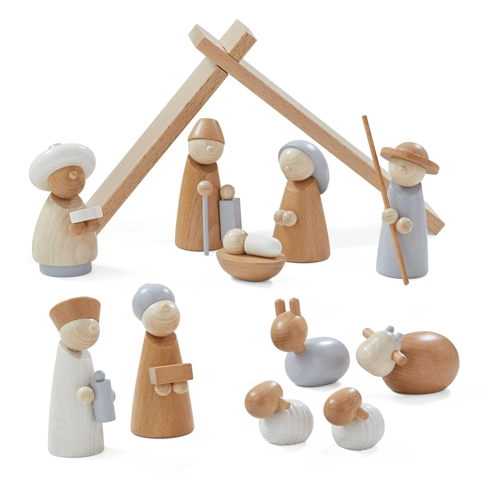 imgi_111_nativity-set-304685-1 (1) Natural Wood Nativity Set - Image 1