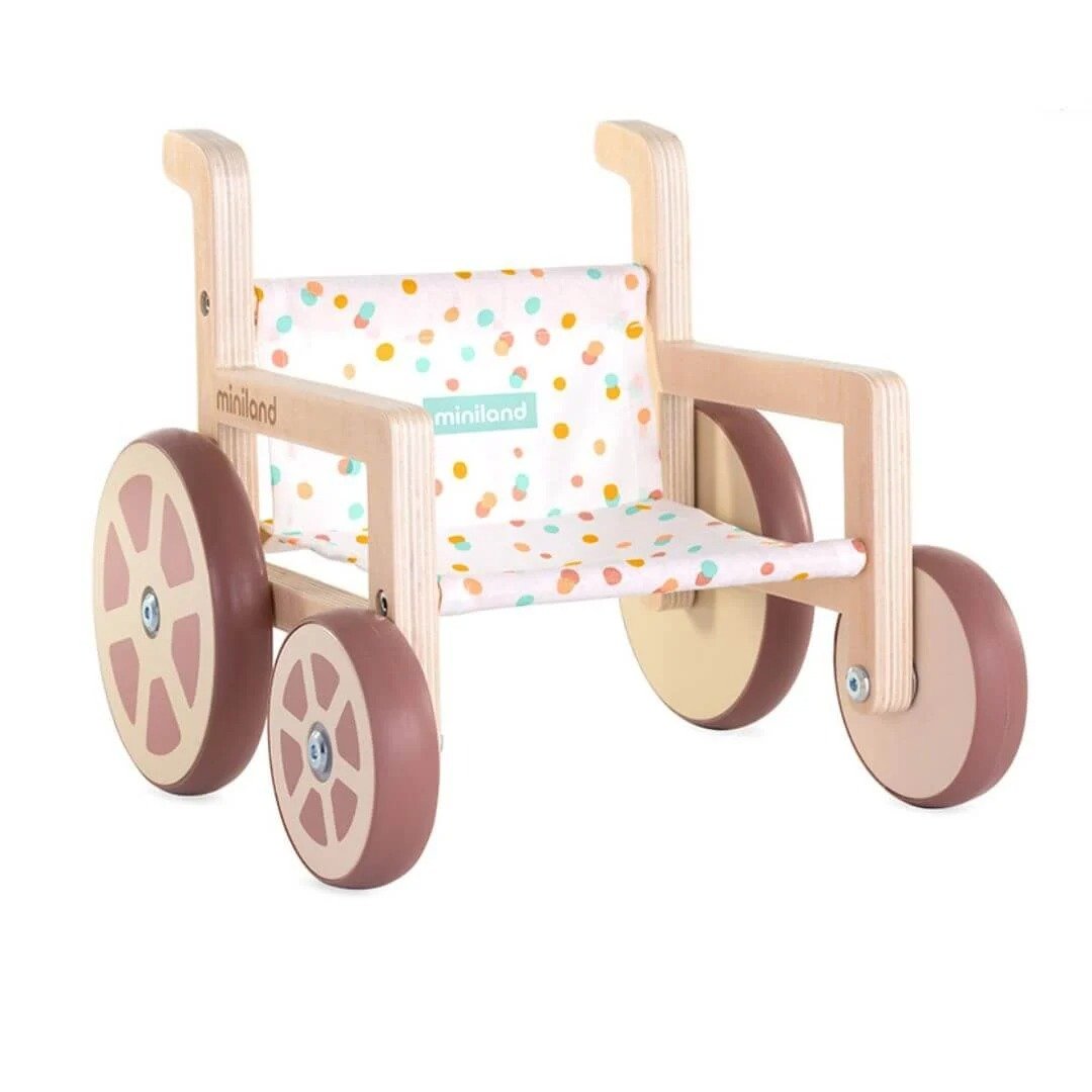 imgi_164_miniland-wooden-doll-wheelchair Wooden Doll Wheelchair - Image 1